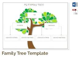 Family Tree Templates For Word Template Free Printable Excel Outline