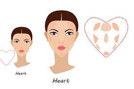 applying makeup for heart shaped face
