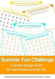 Summer Fun Challenge A Sticker Badge Chart Printable