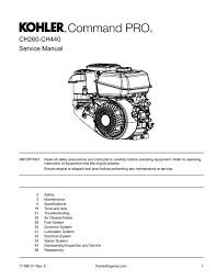 Very first i must say never use this process when check out the resistance of. Ch260 Ch440 Service Manual Kohler Engines