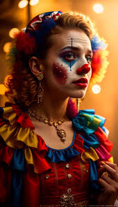 woman clown portrait playground