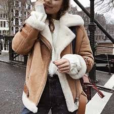 Casual Fur Leather Moto Jacket Winter