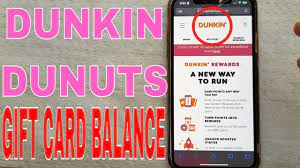 check dunkin donuts gift card balance