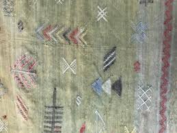 native moroccan flat silk rug