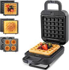 waffle maker mini sandwich with removable plates small belgian breakfast 3 in 1 donut maker non stick compact design grilled cheese keto