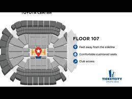 toyota center seat recommendations