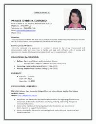 Resume Format Examples For Job Resume Format