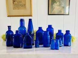 Vintage Cobalt Blue Glass Medicine Beer