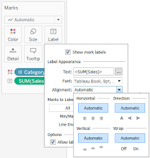 Show Hide And Format Mark Labels Tableau