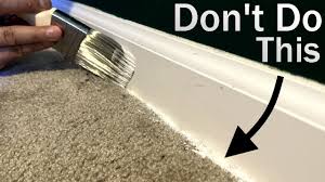 how to paint baseboards over carpet