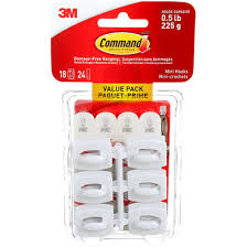 3m Mini Command Hooks Value Pack White