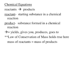 Ppt Chemical Equations Reactants