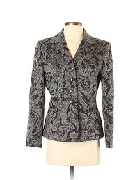 Details About Le Suit Women Silver Blazer 6 Petite