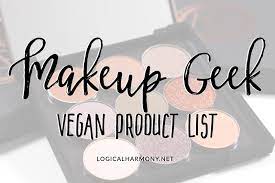 makeup geek vegan list updated