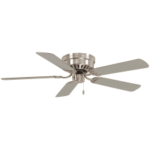 Flush mount ceiling fan no light. Minkaaire F565 Bn Brushed Nickel Mesa 52 5 Blade Indoor Flush Mount Fan Lightingdirect Com