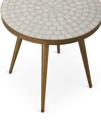Mosaic Tile Round End Table Tiled