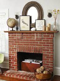 Brick Fireplace Decor