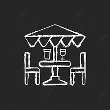 Chalk White Icon Of Patio Furniture And