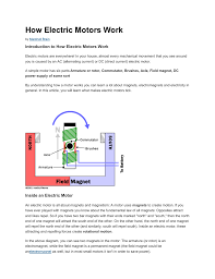 how electric motors work