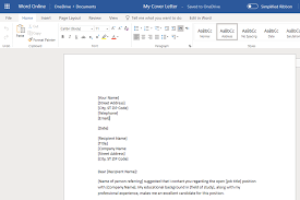 cover letter templates for microsoft word