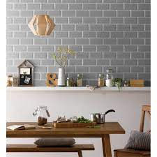 metro grey bevelled ceramic wall tile