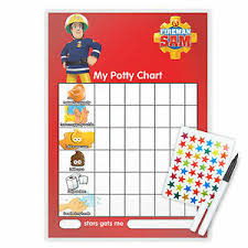 Details About Fireman Sam Potty Toilet Training Reward Chart With Pen Star Stickers Fs06t