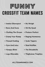 137 powerful crossfit team names that work