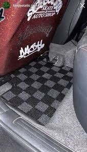 race floor carpet mats checker ebay