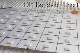 Diy Behavior Reward Chart Simply Organized