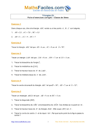 Triangles (3) - Exercices Corrigés 5ème | PDF
