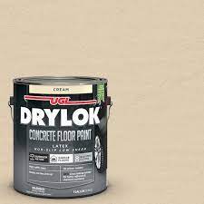 1 Gal Cream Low Sheen Latex Interior Exterior Concrete Floor Paint