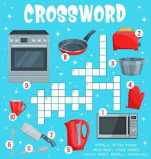 word search game with kitchen appliance