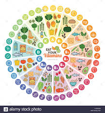 Healthy Food Chart Vitamin Sources And Functions Rainbow