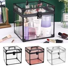 clear vanity case travel cosmetic