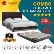 combo set 6 foam mattress bedframe