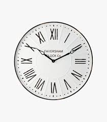 Basil Large Vintage Wall Clock In White