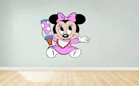 Baby Minnie Mouse Holding Crayon