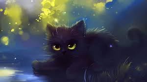 Cat Wallpaper Cartoon Eyes Black Hd