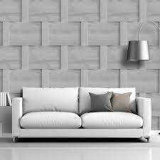 Harrow Weave Wood Panel Wallpaper Grey