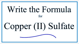 formula for copper ii sulfate