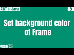how to set background color of awt