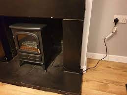 the bulb in an electric fireplace