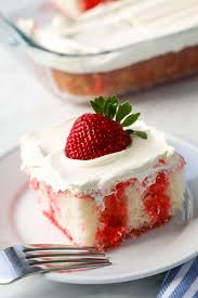 strawberry jello poke cake white cake