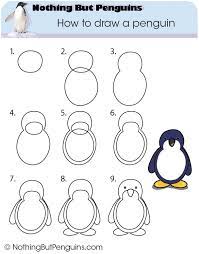 how to draw a penguin nothing but