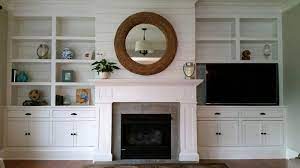 Built In Wall Unit With Fireplace Mantle