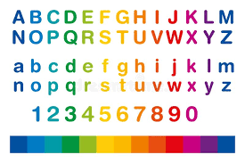 This article explains how to alphabetize in excel. Rainbow Colored Alphabet And Numbers In A Row Stock Vector Illustration Of Numbers Vector 174561274
