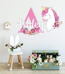 Cute Flower Unicorn Wall Stickers