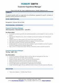 customer experience manager resume