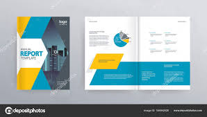 Template Layout Design Cover Page Company Profile Annual