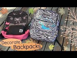 decorate backpacks bookbags back to